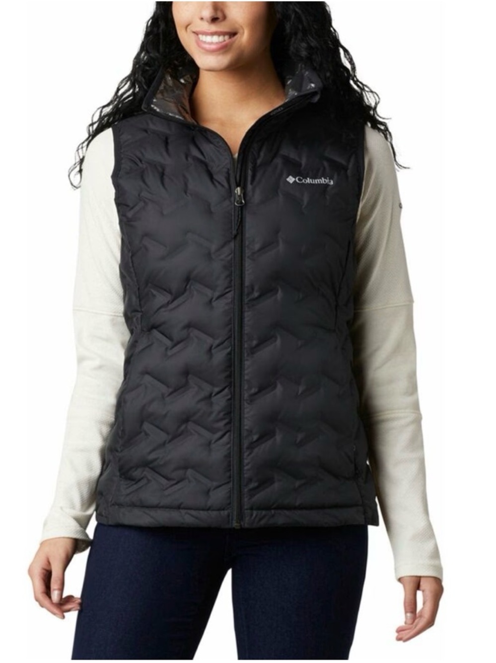 Columbia Black Quilted Women's Insulated Down Vest